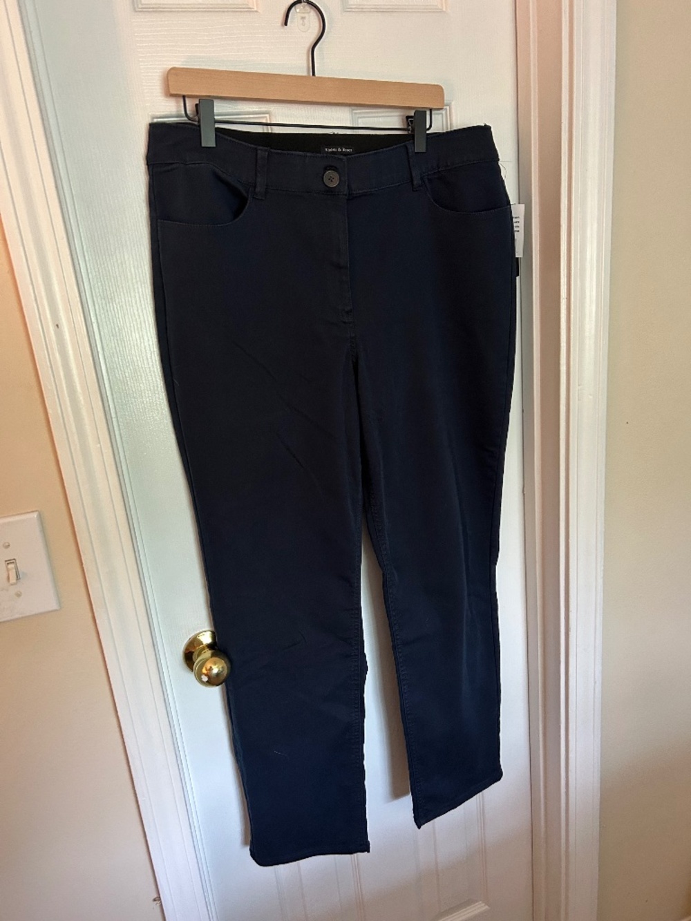 Violets and Rose Navy Trousers Size 16/33 NWT